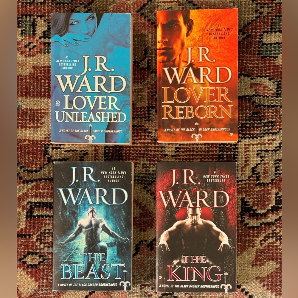 Set of 4 Black Dagger Brotherhood Paperback Books by J.R. Ward